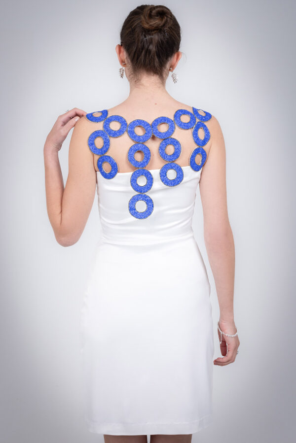 Blue bead ring dress